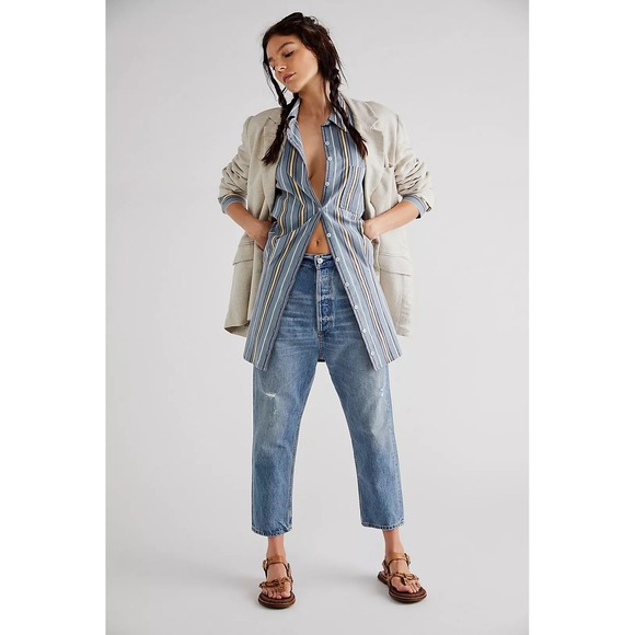 Citizens Of Humanity Denim - Citizens of Humanity Women's Ponyboy Low Slung Jean Relaxed‎ Distressed- Size 27